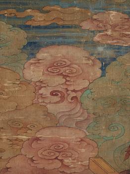 A hanging daoist Shuilu-scroll by an anonymous artist, Qing dynasty, 18th century.