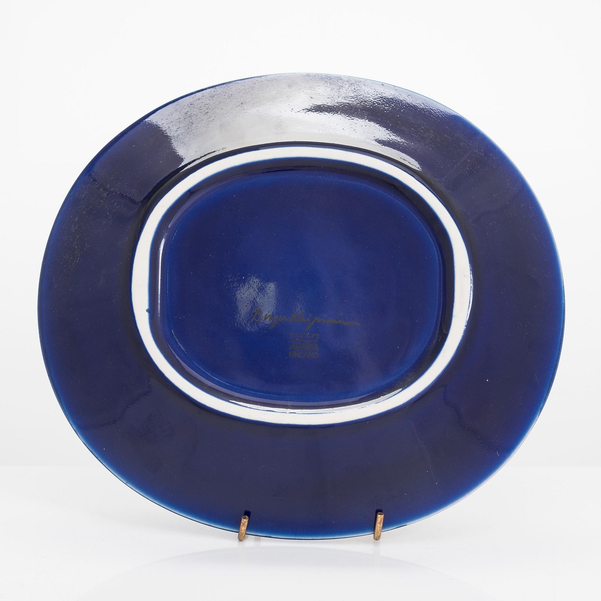 Birger Kaipiainen, dekorationsfat, keramik, märkt Birger Kaipiainen, Arabia Finland.