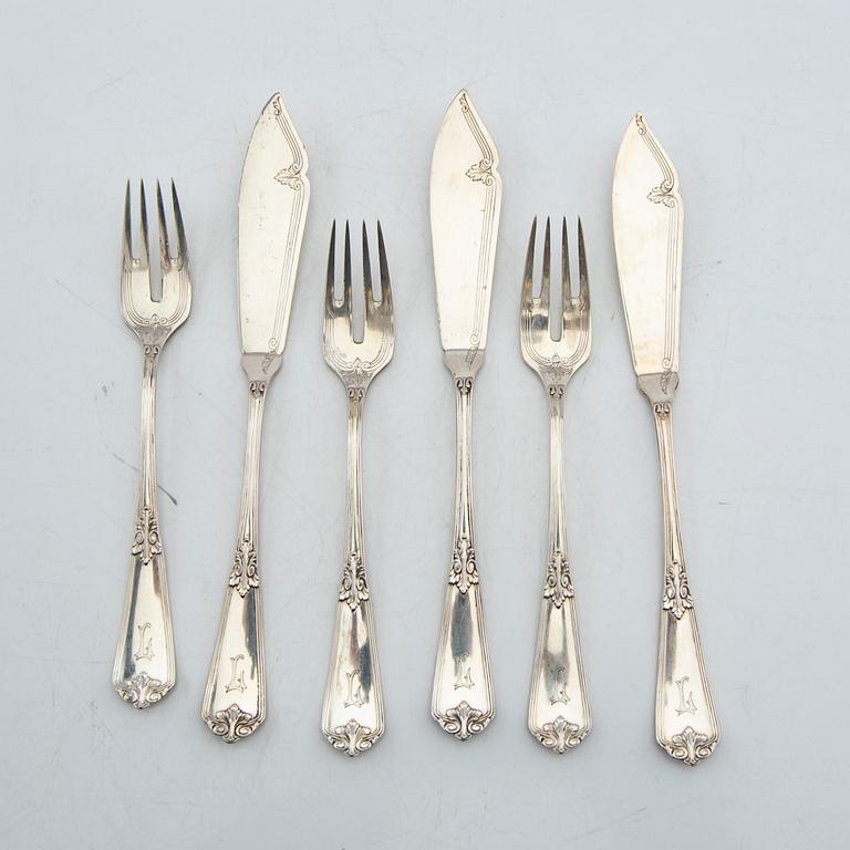 Fiskbestick 24 dlr  silver Tyskland.