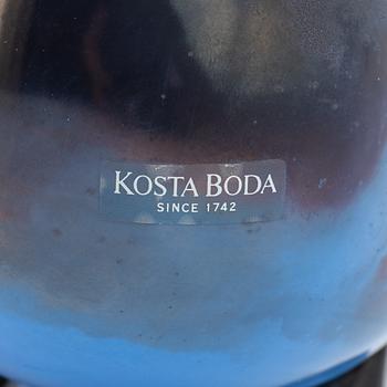 Olle Brozén, a signed glass car sculpture, Kosta Boda, limited edition.