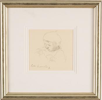 Lotte Laserstein, drawing, signed.