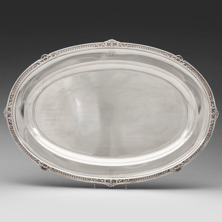 Fabergé, serveringsfat, silver, Moskva 1908-1917.