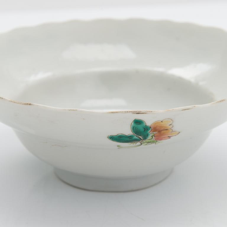 Two porcelain Qing dynasty bowls. China 20th century.