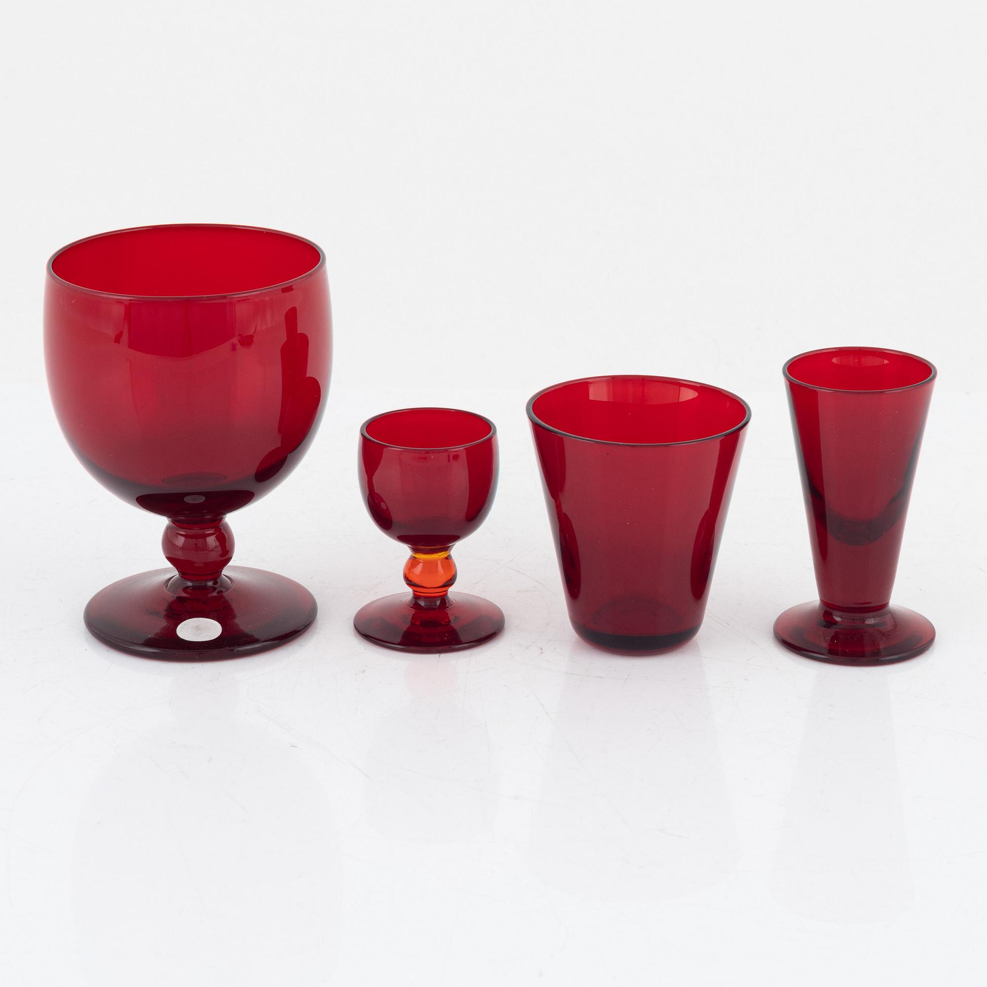 Björn Trägårdh bl a. Glasservis, 27 delar, Reijmyre.