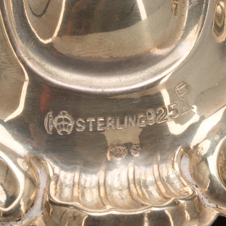 LJUSSTAKAR, ett par. Sterlingsliver 925, Tyskland. 1900-talets första del.
