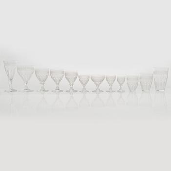 A 144-piece glassware set, limited production for Riihimäen Lasi, 1950s/60s.