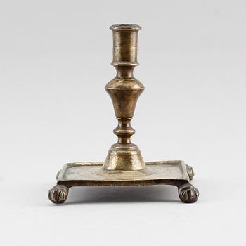 LJUSSTAKE, mässing, 1600-tal.