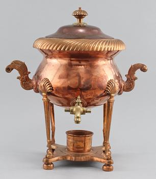 SAMOVAR, koppar och mässing, 1800-talets andra hälft.
