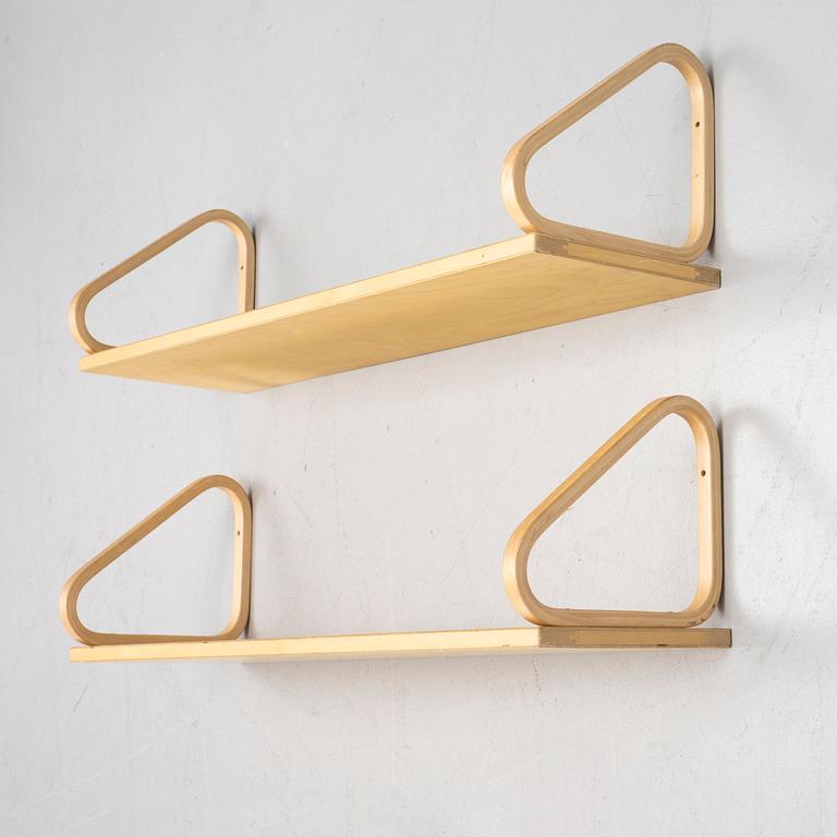 Alvar Aalto, a pair of model '112B' birch book shelves, Artek, Finland.