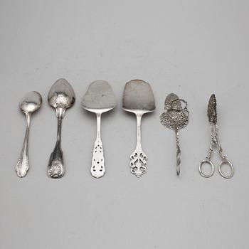 PARTI BESTICK, 18 delar. Silver. 1800-1900-tal. Tot ca 910 g.