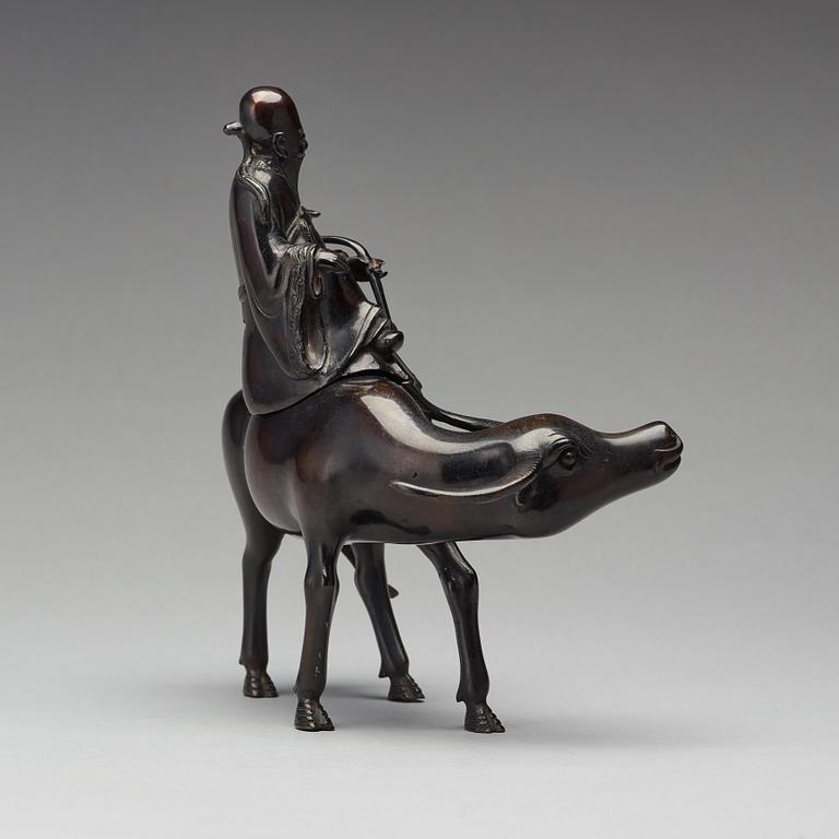 SKULPTUR, brons. Qingdynastin (1664-1912).