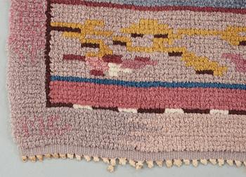 CARPET. Knotted pile. 341 x 145 cm. Signed MG 1928 (Märtha Gahn).