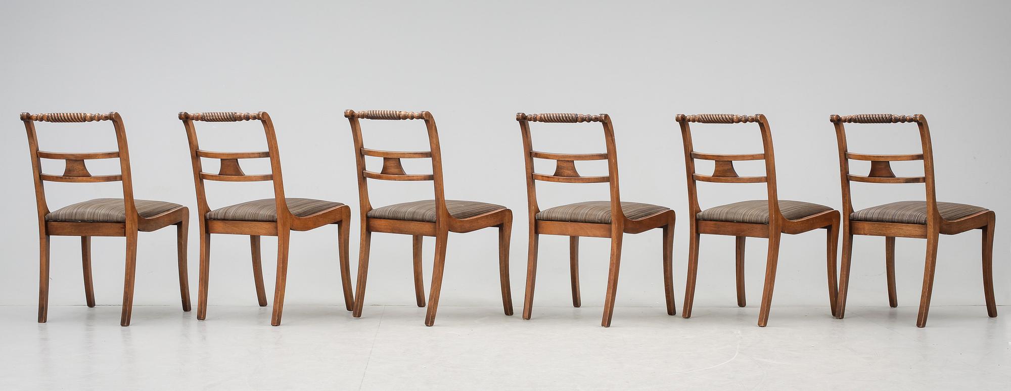 STOLAR, 6 st, "Trafalgar chair", 1900-talets första hälft.