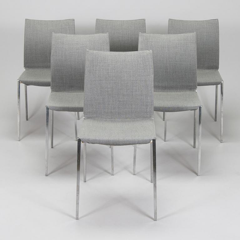 Roberto Barbieri, six 'Lia' chairs, for Zanotta, Italy.