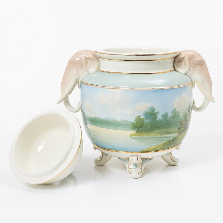 Rörstrand, urn with lid, late 19th century.