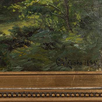 Christian Zacho, oil on canvas, signed and dated 1895.