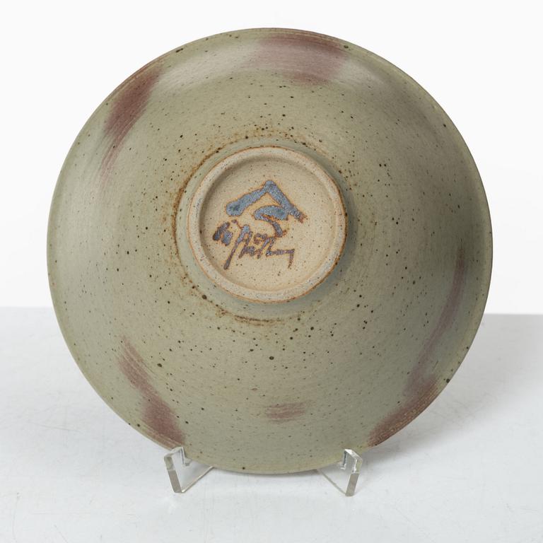 Carl-Harry Stålhane, two stoneware vases and a bowl, Designhuset, Lidköping.