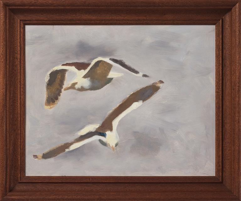 Bruno Liljefors, Flying seagulls (Larus canus).