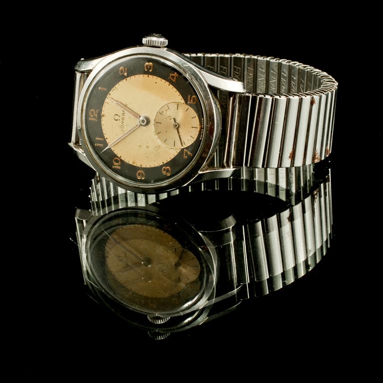 ARMBANDSUR, herr, stål, omkring 1900-talets mitt.