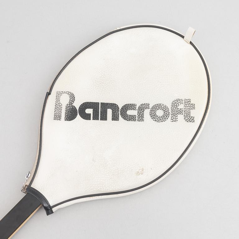 Tennis racket, Bancroft. Signed by Björn Borg. Specially made prototype racket in wood.