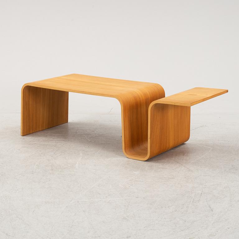 A 'Satellite' oak veneered coffee table by Jonas Ihreborn.