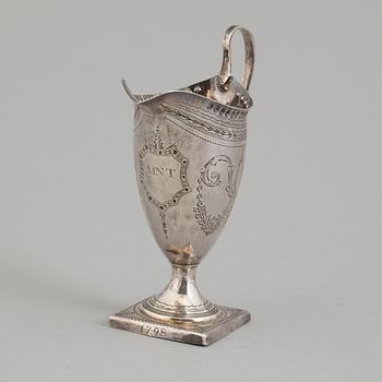 PETER & ANN BATEMAN, a silver creamer from London, England, 1796.