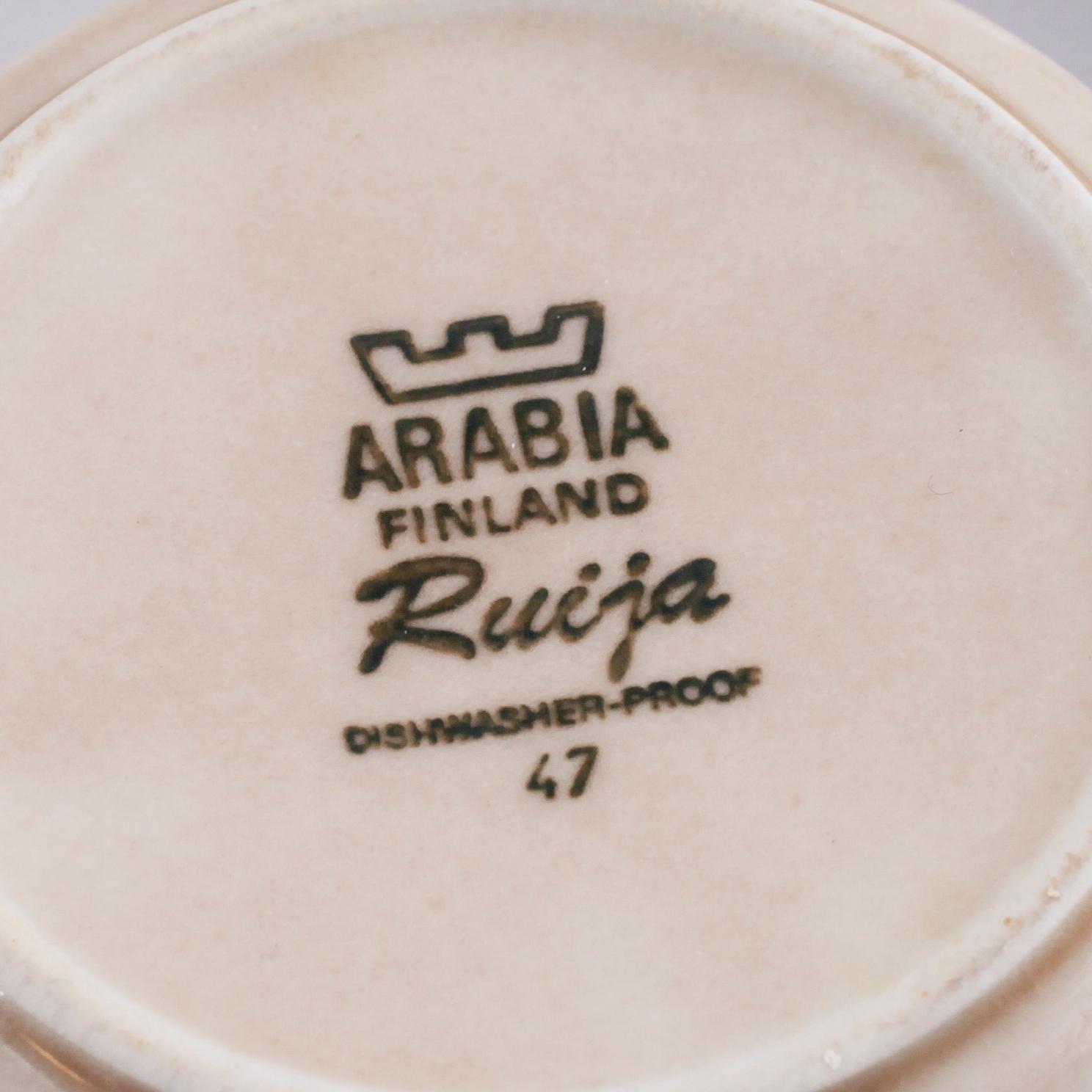 SERVISPORSLIN, 12 delar, "Ruija", Ulla Procopé, Arabia, Finland, 1900-talets andra hälft.