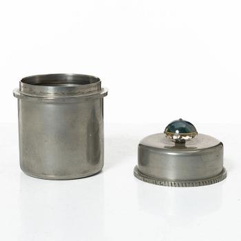 Firma Svenskt Tenn, probably Estrid Ericson & Nils Fougstedt, a pewter lidded jar, Stockholm, 1954.