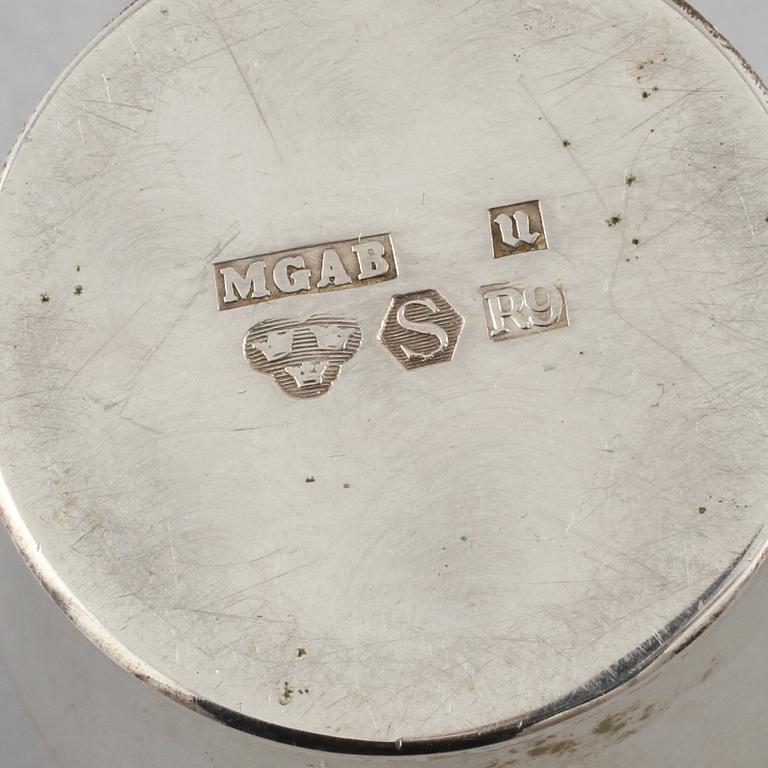 STRÖARE, 3 st, silver, MGAB, Uppsala, 1960-tal. Vikt 135 g.