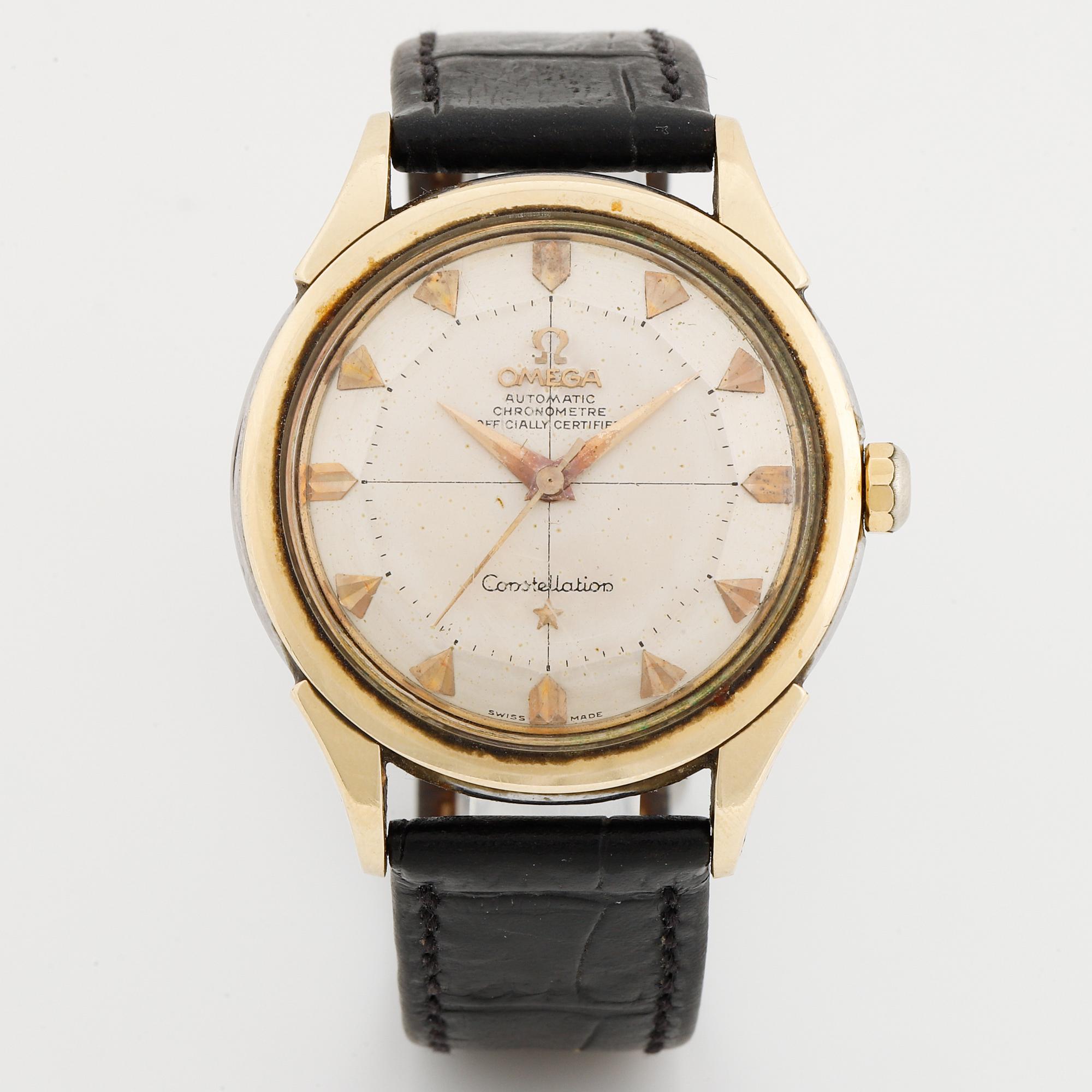 Omega, Constellation, Chronometre, "Pie-pan", wristwatch, 35 mm.