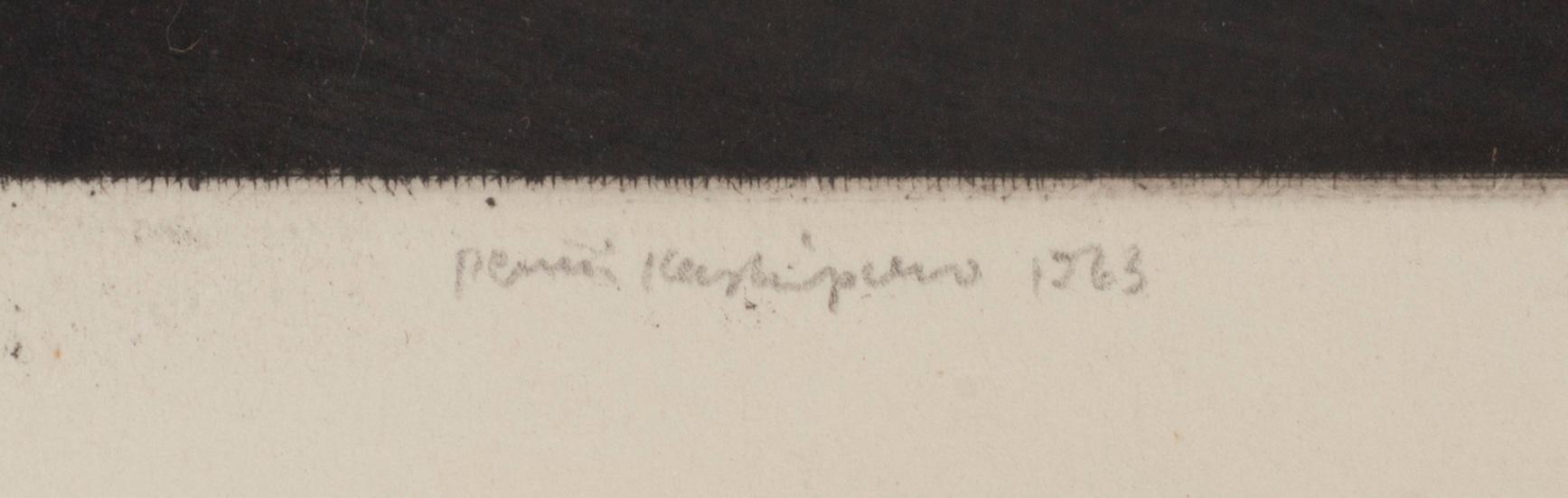 Pentti Kaskipuro, etsning, signerad och daterad 1963, märkt kv.5.