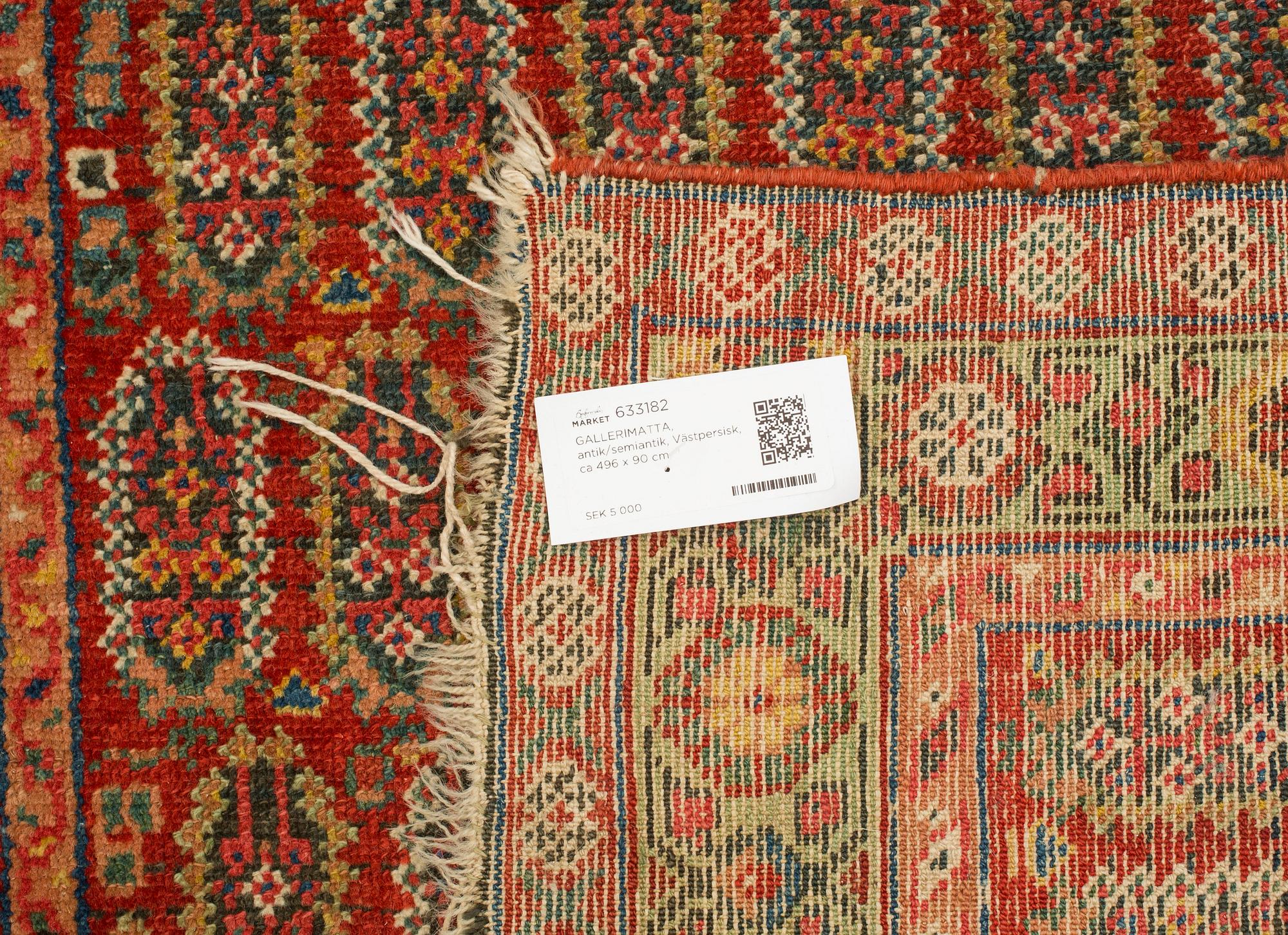 GALLERIMATTA, antik/semiantik, Västpersisk, ca 496 x 90 cm.