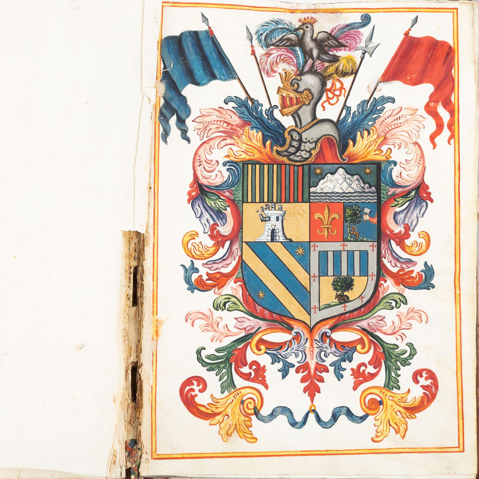 Spanish patent of nobility for the family Sanchez del Bellmont, issued 1742.