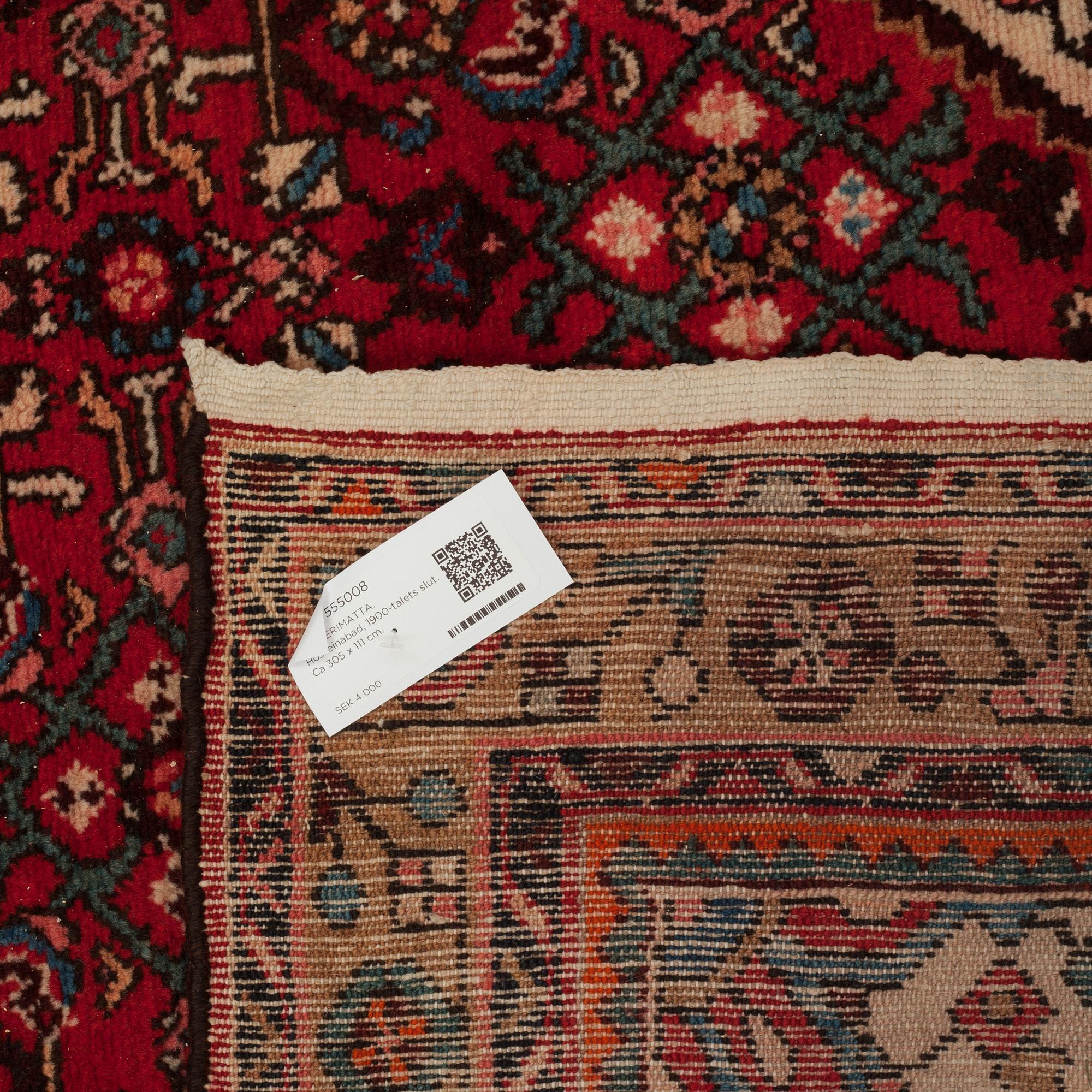 GALLERIMATTA, Hosseinabad, 1900-talets slut. Ca 305 x 111 cm.