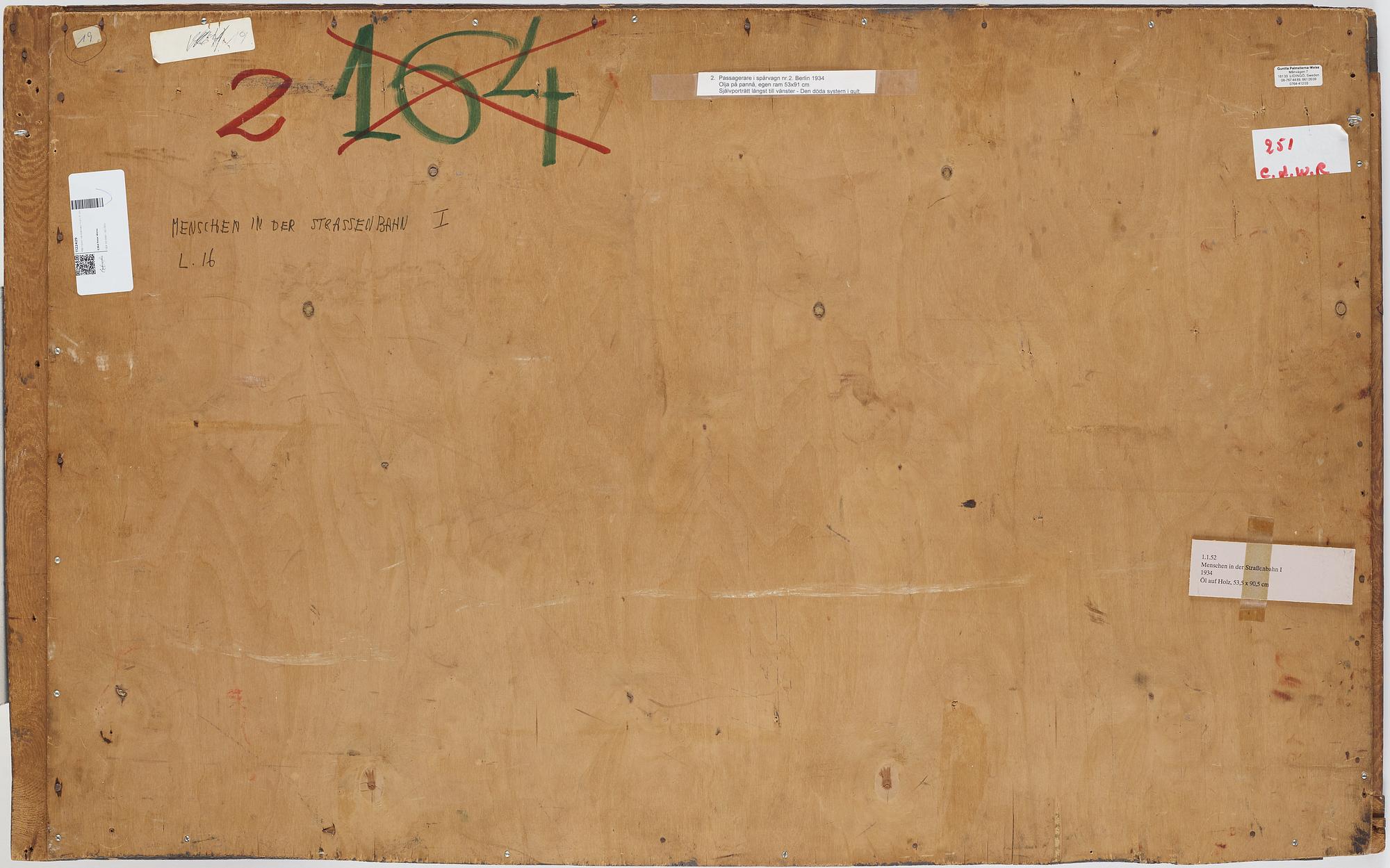 PETER WEISS, diptych, oil on panel,  signed Weiss and dated -35.