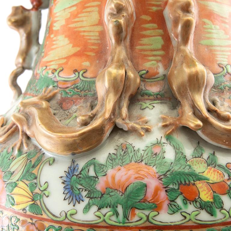 Floor vase China Canton late 19th century porcelain.