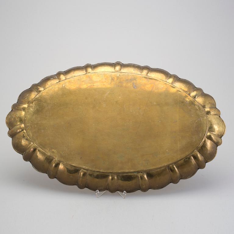 LARS HOLMSTRÖM, bricka, mässing, Arvika, 1900-talets mitt.