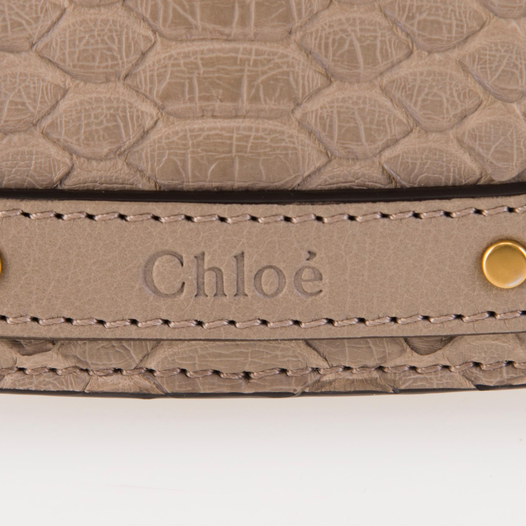 CHLOÉ Nile Bracelet Python Bag.