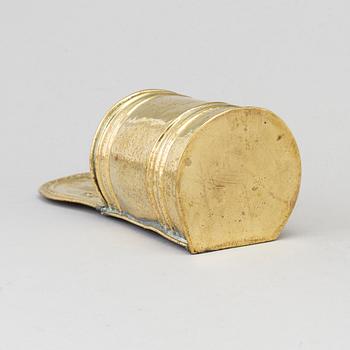 A 18th/19th century brass spoon holder.