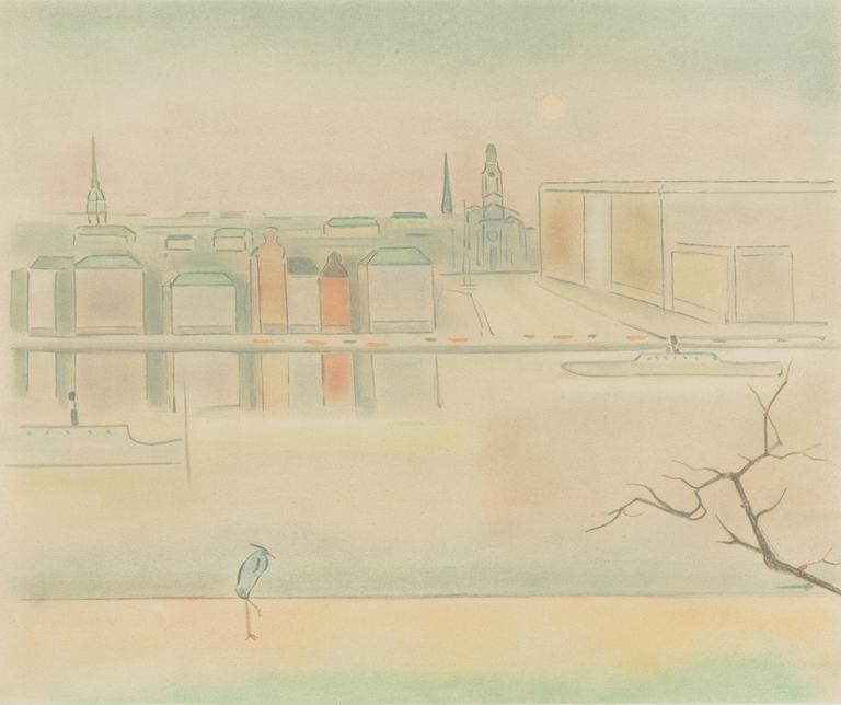 Einar Jolin, lithograph in colours, signed and numbered 144/360.