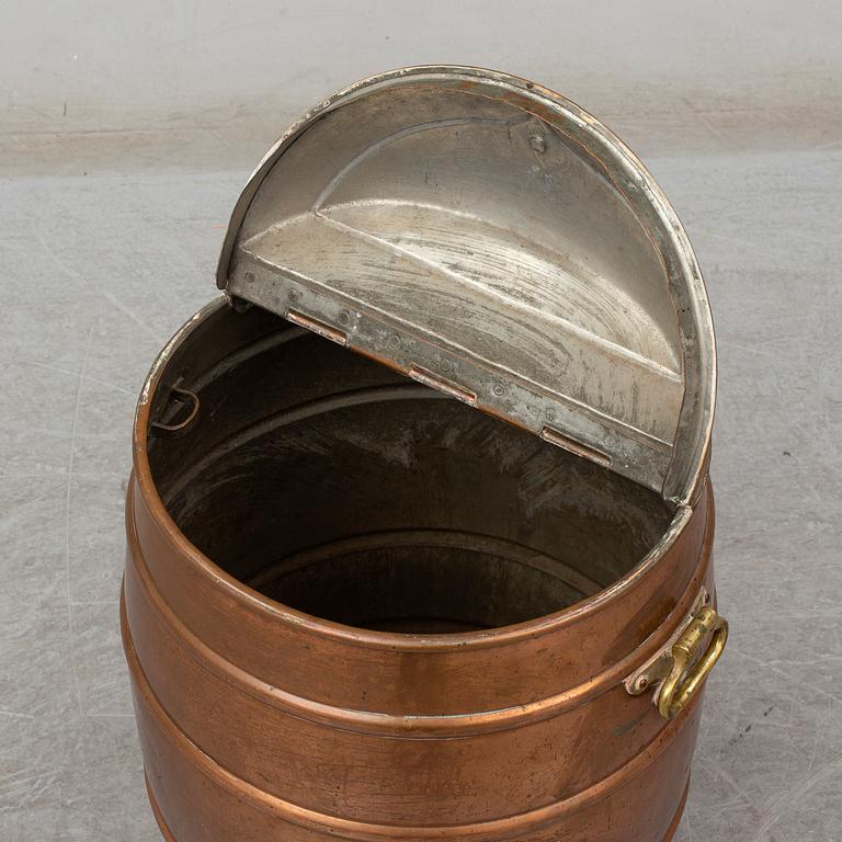 A ca 1900 copper barrel.