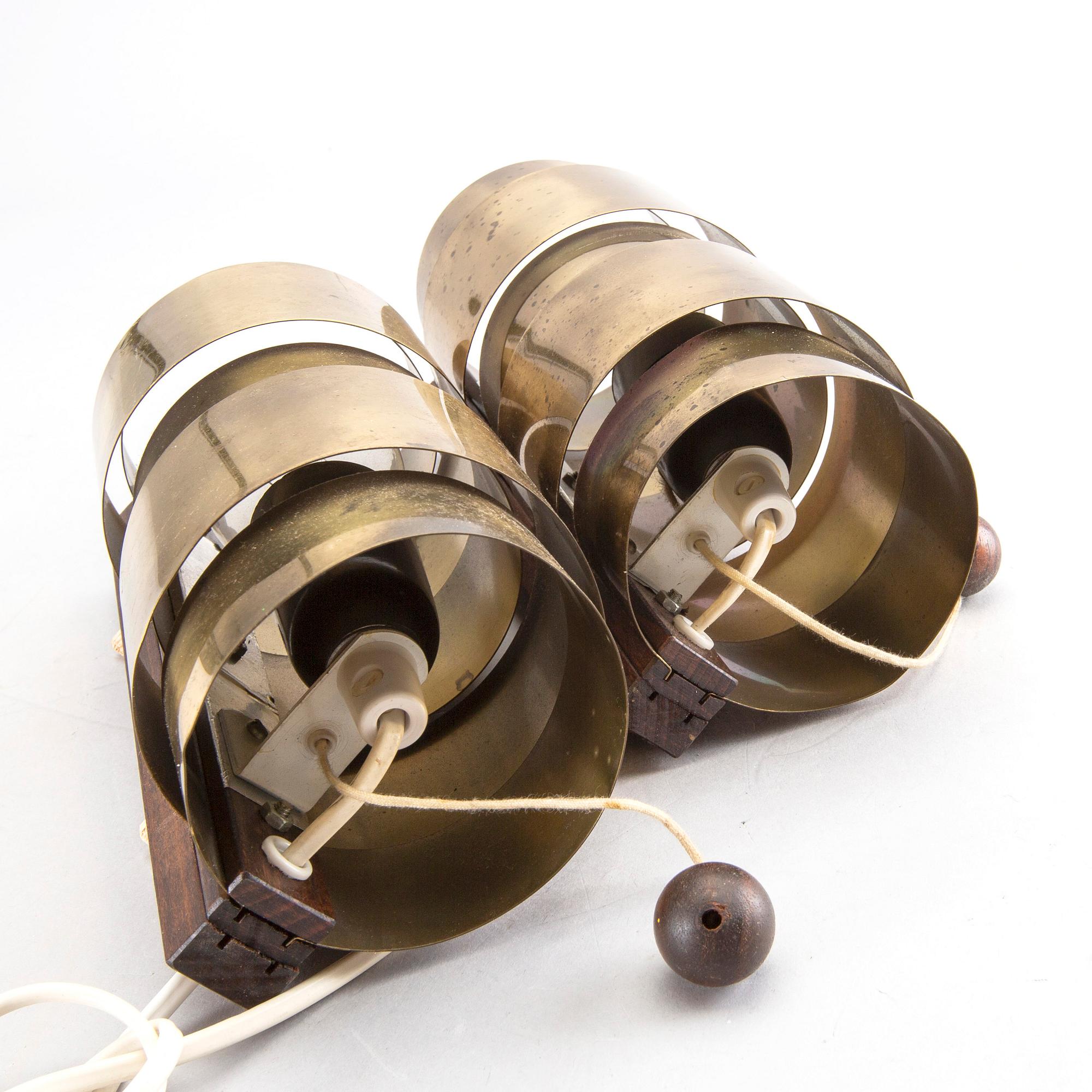 A pair of second half of 20th century wall lamps.