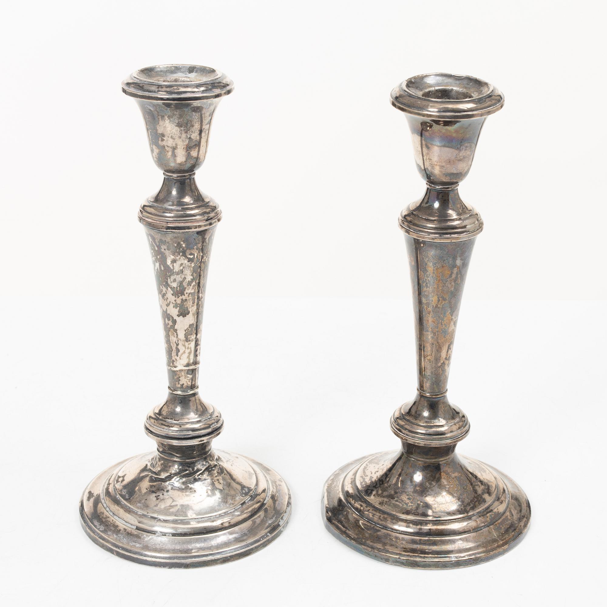 Candelsticks, a pair, silver, Gorham, USA, 20th century.