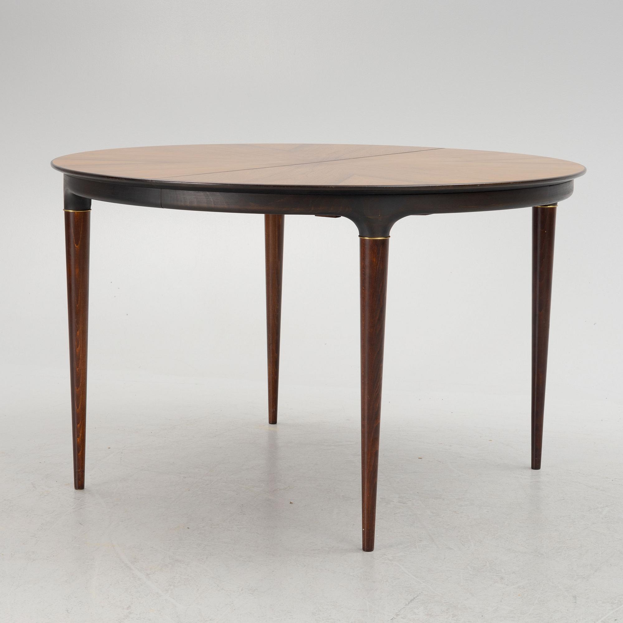 Svante Skogh, a 'Cortina' dining table and six chairs, Seffle Möbelfabrik, 1960's.