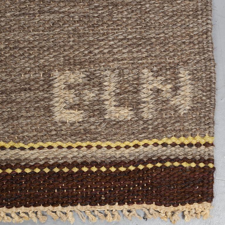 Eva-Lisa Nordin, matto, flat weave, ca 227,5 x 139,5-141,5 cm, signed E-L N.