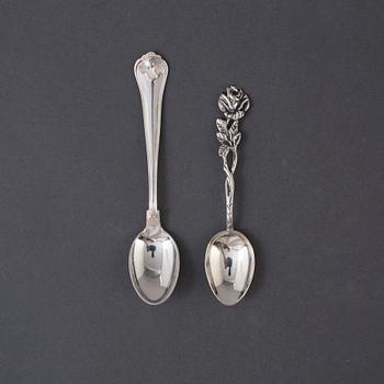 24 SILVER COFFEE SPOONS (12+12), second half of the 20th century. Weight ca 230 g.