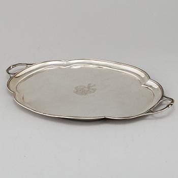 ALEKSEY OSIPOV, a silver tray from Moscow, Russia, 1864.