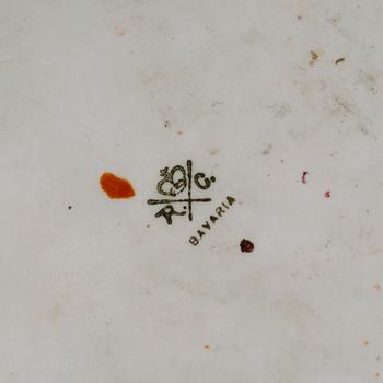 VASER, 1 par, porslin, Kronach, Tyskland, omkring år 1900.