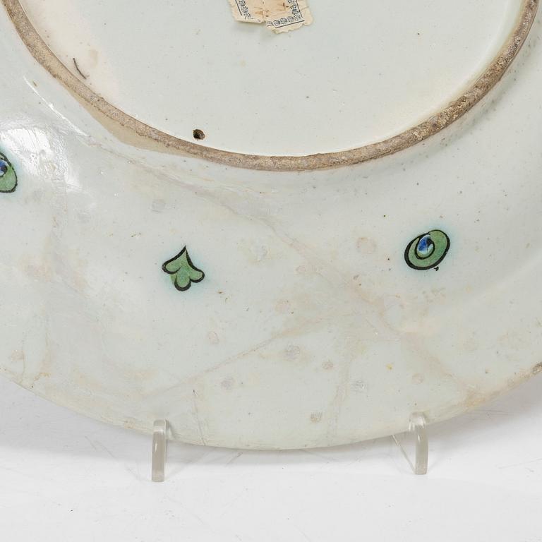 A 17th century Iznik pottery dish, Ottoman empire.