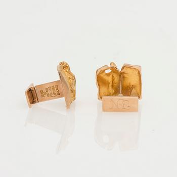 MANSCHETTKNAPPAR, Björn Weckström, Lapponia 1972. 14K guld.